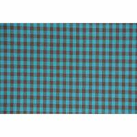 zweifarbiges Karo türkis-braun50 cm x 145 cm Nähen Stoff Landhaus Bild 1