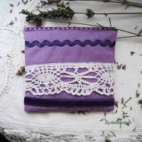 2 Stück, Set lila Lavendelduftkissen ca. 10 x 10 cm, Lavendelkissen als Geschenk, Lavendel aus Eigenanbau, ohne Füllstoffe Bild 1