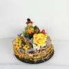 Herbstliche Tischdeko mit süßer Vogelscheuche, Herbstdeko, Gartendeko Bild 3
