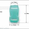 2 x Click Clip Verschluss Farbe: Mint Schnalle Steckverschluss für Paracord Rucksack Gürtel Bild 4