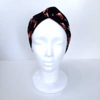 Turban Stirnband, Haarband mit Flamingo Motiv Bild 3