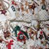 Adventskalender 24 Säckchen, bestickt mit Zahlen, weihnachtlichen Holzteilen, Filzteilen; Kordeln Bänder Häkel- Girlande 210 cm lang Bild 8