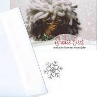 3 Weihnachtskarten mit 3 Umschlägen Handmade- Grüße zum Weihnachtsfest Bild 1