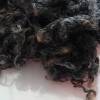 50 Gramm Lammlöckchen vom schwarzen Wensleydale, Spinnen, Filzen, Basteln, Puppenhaar, Weben Bild 4