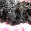 50 Gramm Lammlöckchen vom schwarzen Wensleydale, Spinnen, Filzen, Basteln, Puppenhaar, Weben Bild 8