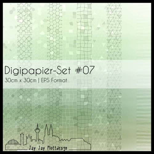 Digipapier Set #07 (grün) zum ausdrucken, plotten, scrappen, basteln und mehr