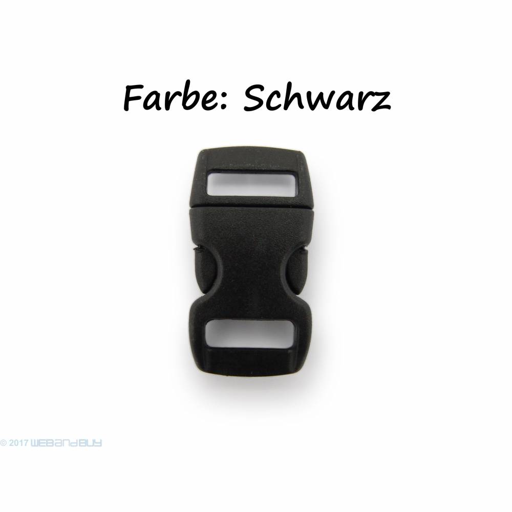 5 x Click Clip Verschluss Farbe: Schwarz Schnalle Steckverschluss für Paracord Rucksack Gürtel Bild 1