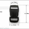 5 x Click Clip Verschluss Farbe: Schwarz Schnalle Steckverschluss für Paracord Rucksack Gürtel Bild 3