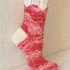 handgestrickte Socken, Strümpfe Gr. 38 / 39, Damensocken in Rottönen - Einzelpaar Bild 5