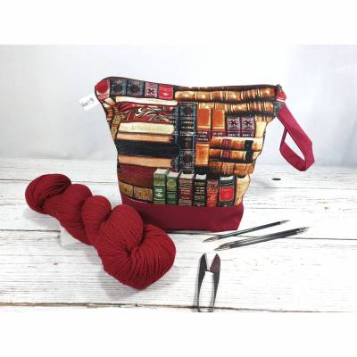 Reißverschlußtaschen "Bücher", kleine Projekttaschen