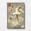 Collage TÄNZERIN rote Luftballons Bild auf Holz Leinwand Kunstdruck Wanddeko Vintage Shabby Steampunk online kaufen Bild 5