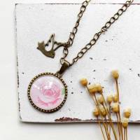 zarte Rose • Halskette bronze | Halsschmuck | Vintage | Geschenke für Frauen | Freundin | Schwester | Mama Bild 1