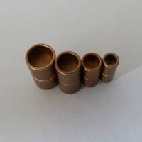 Magnetverschluss bronze matt, Zylinder, Bohrung 6, 8, 10 oder 12 mm, Schmuckherstellung, Kettenverschluß zum Einkleben Bild 1