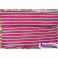 Baumwolljersey Streifen grau pink Bild 1