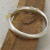 Schmaler Ring aus Silber 925/- mit Golddrähten und Zirkonia Bild 4