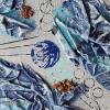 Acrylbild auf Leinwand mit spannender tiefer Struktur in Blautönen, Wandbild, Collage, abstrakte Malerei, Kunstwerke Bild 5