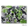 Fantasievolles Acrylbild, mit Farbklecksen in Schwarz und Grün auf Leinwand. abstrakt, modern, Wandbild, Kunst Bild 3