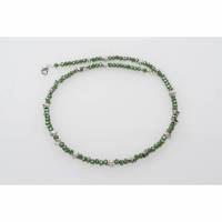 Halskette Glasperlenschmuck grün Bild 1
