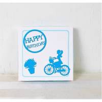 Geldgeschenk Geburtstag, weiß blau mit lustigem Buch, Geburtstagsgeschenk Bild 1