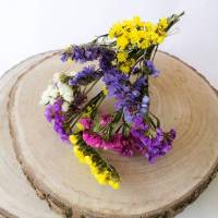 BIO Trockenblumen Limonium/ Statice als Blumenstrauß oder als Dekoration für Hochzeitstorten Bunt oder Uni (DEMETER) Bild 1