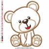 Stickdatei Applikation "sitzender Teddybär" 13x18 Bild 2