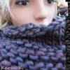 Schlauchschal Damen Violett Anthrazit Pflaume Farbverlauf aus Wolle von Lana Grossa Bild 10