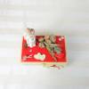 Geldgeschenk Hochzeit, Hochzeitsgeschenk, natur rot, Holzbox mit Brautpaar Figur Bild 4
