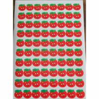Tomate / Apfel  Sticker Aufkleber 80 Stück selbstklebend Bild 1