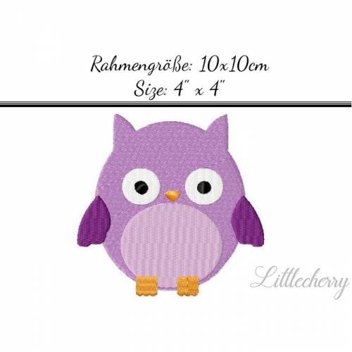 Stickdatei "Owl lilac" 10x10