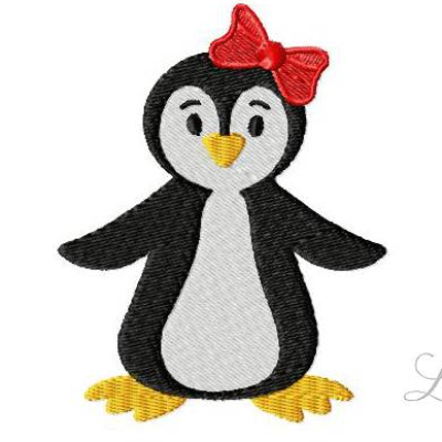 Stickdatei "Pinguin Girl" 10x10