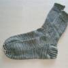 handgestrickte Socken, Strümpfe Gr. 42 / 43, in Grautönen und weiß, Herrensocken, Einzelpaar Bild 2