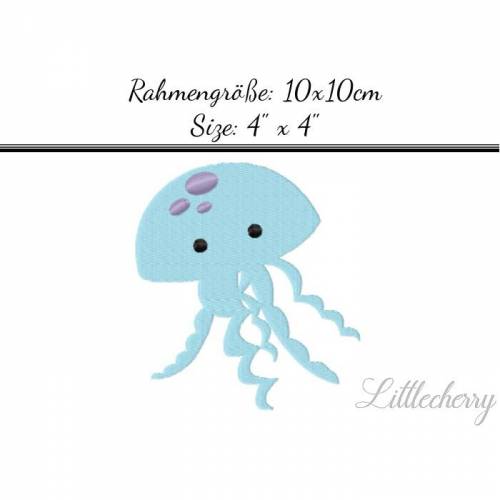 Stickdatei "Qualle" 10x10