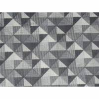9,20 EUR/m Stoff - Baumwolle retro Dreiecke / Quadrate / Geo grau - hellgrau Bild 1