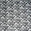 9,20 EUR/m Stoff - Baumwolle retro Dreiecke / Quadrate / Geo grau - hellgrau Bild 3