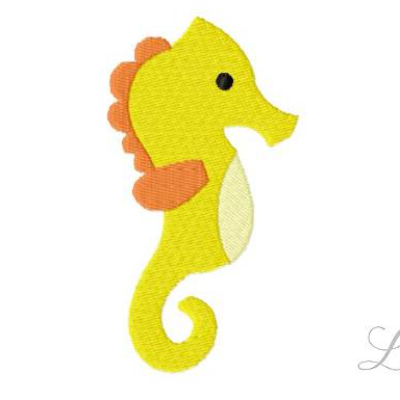 Stickdatei "Seepferdchen" 10x10