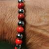 Edelstein-Armband, Magnesit, gefärbt in rot(ESTA2) Bild 4