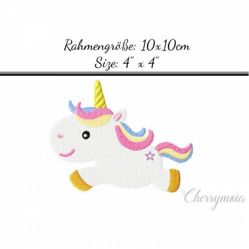 Stickdatei "Cute Unicorn" 10x10