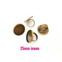 Ring Rohling für Cabochon 25mm, bronze Bild 1