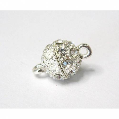 10 mm Stark Magnetverschluss Glitzersteinchen, Schmuckverschluss, Kettenverschluss