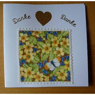 Karte Danke mit Blumen Konfirmation Kommunion