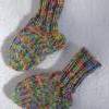 Babysocken Erstlingssocken Socken Baby Stricksocken grün blau rosa bunt handgestrickt 0-6 Monate Bild 3