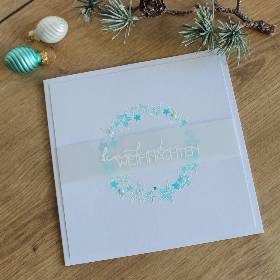 Weihnachtskarte Grußkarte "Skandinavischer Kranz" aus der Manufaktur Karla