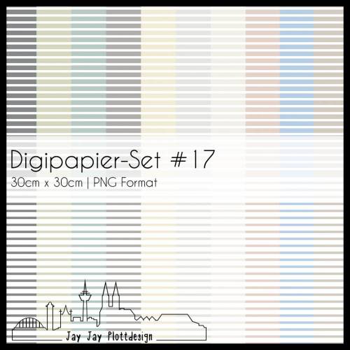 Digipapier Set #17 (Querstreifen) zum ausdrucken, plotten, scrappen, basteln und mehr