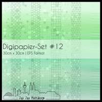 Digipapier Set #12 (grün) zum ausdrucken, plotten, scrappen, basteln und mehr Bild 1