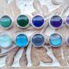 Bunte handgemalte Slider für 10mm breite Armbänder in 12 verschiedenen Farben Blau Lila Grün Töne Bild 3