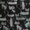 9,70 EUR/m Stoff Baumwolle lustige Katzen auf schwarz Bild 4