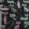 9,70 EUR/m Stoff Baumwolle lustige Katzen auf schwarz Bild 7