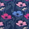 French Terry Druck Sommersweat – Big Flowers – KATINOH rosa pink hellblau auf blau  weiss Limited Edition Blumen auf blau Mädchen und Frauen Bild 2