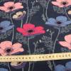 French Terry Druck Sommersweat – Big Flowers – KATINOH rosa pink hellblau auf blau  weiss Limited Edition Blumen auf blau Mädchen und Frauen Bild 6