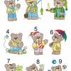 Besticktes personalisiertes Kinderhandtuch Teddy Namen Kita Erkennungsbilder Kindertagesstätte Tagesmutter Kindergarten Bild 4